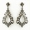Elegance by Carbonneau E-8688-AS-Smoked Antique Silver Smoked Rhinestone Chandelier Bridal Earrings 8688
