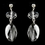 Elegance by Carbonneau E-8739-S-Clear Silver Clear Oval Crystal Bridal Drop Bridal Earrings 8739