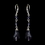 Elegance by Carbonneau E-8745-S-Amethyst Silver Amethyst Crystal Bead Drop Bridal Earrings 8745