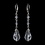 Elegance by Carbonneau E-8745-S-Clear Silver Clear Crystal Bead Drop Bridal Earrings 8745