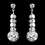Elegance by Carbonneau E-8751-S-Cloud Silver Cloud Rondelle Pearl Drop Earrings 8751