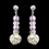 Elegance by Carbonneau E-8751-S-Lt-Amethyst E 8751 Lilac Pearl w/Clear Crystal