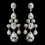 Elegance by Carbonneau E-8781-AS-Clear "Miss Universe 2012" Silver Clear Marquise & Oval CZ Stone Drop Earrings 8781