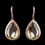 Elegance by Carbonneau E-8835-RG-Topaz Rose Gold Topaz Earrings 8835