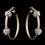 Elegance by Carbonneau E-8838-G-Clear Gold Clear Rhinestone Hoop Earrings 8838