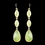 Elegance by Carbonneau E-8840-G-Green Gold Green Dangle Earrings 8840