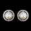 Elegance by Carbonneau E-8902-AS-Ivory Antique Silver Ivory CZ Crystal Earrings 8902