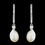 Elegance by Carbonneau E-8908-AS-Ivory Antique Silver Ivory Freshwater Pearl Earrings 8908