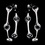 Elegance by Carbonneau E-8914-AS-Black Antique Silver Black CZ Hoop Bridal Earrings 8914