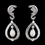 Elegance by Carbonneau E-8915-AS-DW Antique Rhodium Silver Diamond White Freshwater Pearl Kate Middleton Inspired Earrings 8915