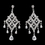 Elegance by Carbonneau E-8918-AS-Clear Antique Silver Clear CZ Crystal Bridal Earrings 8918