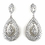 Elegance by Carbonneau E-8925-AS-Clear Antique Silver Clear CZ Crystal Earrings 8925
