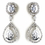 Elegance by Carbonneau E-8929-AS-Clear Antique Silver Clear CZ Crystal Bridal Earrings 8929