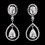 Elegance by Carbonneau E-8929-AS-Clear Antique Silver Clear CZ Crystal Bridal Earrings 8929