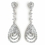 Elegance by Carbonneau E-8977-AS-Clear Antique Silver Clear CZ Crystal Drop Earrings 8977