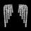 Elegance by Carbonneau E-8980-AS-Clear Antique Silver Clear CZ Crystal Dangle Wing Earrings 8980