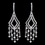 Elegance by Carbonneau E-9002-AS-Clear Antique Silver Clear CZ Crystal Chandelier Earrings 9002