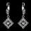 Elegance by Carbonneau E-9245-AS-Clear Antique Silver Clear Austrian Crystal Drop Bridal Earrings 9245