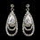 Elegance by Carbonneau E-9247-AS-Clear Antique Silver Clear CZ Crystal & Rhinestone Drop Bridal Earrings 9247