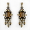Elegance by Carbonneau E-936-Gold-Brown Vintage Gold Brown Crystal Drop Earrings E 936