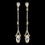 Elegance by Carbonneau E-9399-G-CL Gold Clear CZ Crystal Dangle Earrings 9399