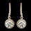Elegance by Carbonneau E-9402-RD-CL Rhodium Clear Round CZ Crystal Leverback Drop Earrings 9402