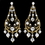 Elegance by Carbonneau E-941 Clear Rhinestone Bridal Earrings E 941 (Silver or Gold)