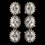 Elegance by Carbonneau E-9412-RD-CL Rhodium Clear Oval CZ Crystal Triple Drop Earrings 9412