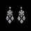 Elegance by Carbonneau E-943-Silver-Clear-AB Celebrity Style Silver Clear AB Chandelier Earrings E 943