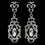 Elegance by Carbonneau E-9450-RD-CL Rhodium Clear Marquise Rhinestone Dangle Earrings