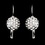 Elegance by Carbonneau E-950-Silver-Clear Silver Pave Crystal Ball Earrings E 950