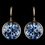 Elegance by Carbonneau E-9600-G-Lt-Sapphire Gold Light Sapphire Blue Swarovski Crystal Element Round Leverback Earrings 9600