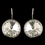Elegance by Carbonneau E-9603-S-CL Silver Clear Swarovski Crystal Element Large Round Leverback Earrings 9603