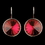 Elegance by Carbonneau E-9603-S-Red Silver Red Swarovski Crystal Element Large Round Leverback Earrings 9603