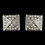Elegance by Carbonneau E-9625-RD-CL Rhodium Silver Clear Rhinestone Egyptian Inspired Square Earrings 9625