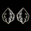Elegance by Carbonneau E-9626-G-Black Gold Black Simple Enameled Earrings 9626