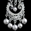 Elegance by Carbonneau E-963-S-WH Elegant White Pearl & Crystal Chandelier Earrings 963