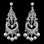 Elegance by Carbonneau E-963-S-WH Elegant White Pearl & Crystal Chandelier Earrings 963