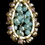 Elegance by Carbonneau E-9632-G-Mint Gold Mint & Topaz Rondelle Swarovski Crystal Bead Drop Earrings