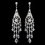 Elegance by Carbonneau E-9681-S-Clear Silver Clear Crystal & Rhinestone Chandelier Earrings 9681