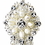 Elegance by Carbonneau E-9684-S-FW Silver Ivory Freshwater Pearl Chandelier Earrings 9684