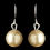 Elegance by Carbonneau E-9715-S-IV Silver Ivory Pearl Hook Drop Earrings 9715