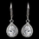 Elegance by Carbonneau E-9795-RD-CL Rhodium Clear Teardrop CZ Drop Earrings