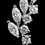 Elegance by Carbonneau E-9804-RD-CL Rhodium Clear Teardrop CZ Drop Earrings