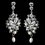 Elegance by Carbonneau Antique Rhodium Silver Clear Rhinestone & Freshwater Pearl Accent Earrings 9865