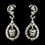 Elegance by Carbonneau E-9949-AS-Clear Antique Silver Clear Kate Middleton Acorn Crystal Bridal Earrings 9949