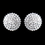 Elegance by Carbonneau E-9966-AS-Clear Antique Silver Clear CZ Crystal Round Earrings 9966