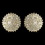 Elegance by Carbonneau E-9966-G-CL Gold Clear CZ Crystal Round Stud Earrings 9966