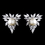 Elegance by Carbonneau E-9967-AS-DW Antique Silver CZ Crystal Marquise & Diamond White Pearl Earrings 9967