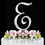 Elegance by Carbonneau E-Sparkle-Silver Sparkle ~ Swarovski Crystal Wedding Cake Topper ~ Silver Letter E